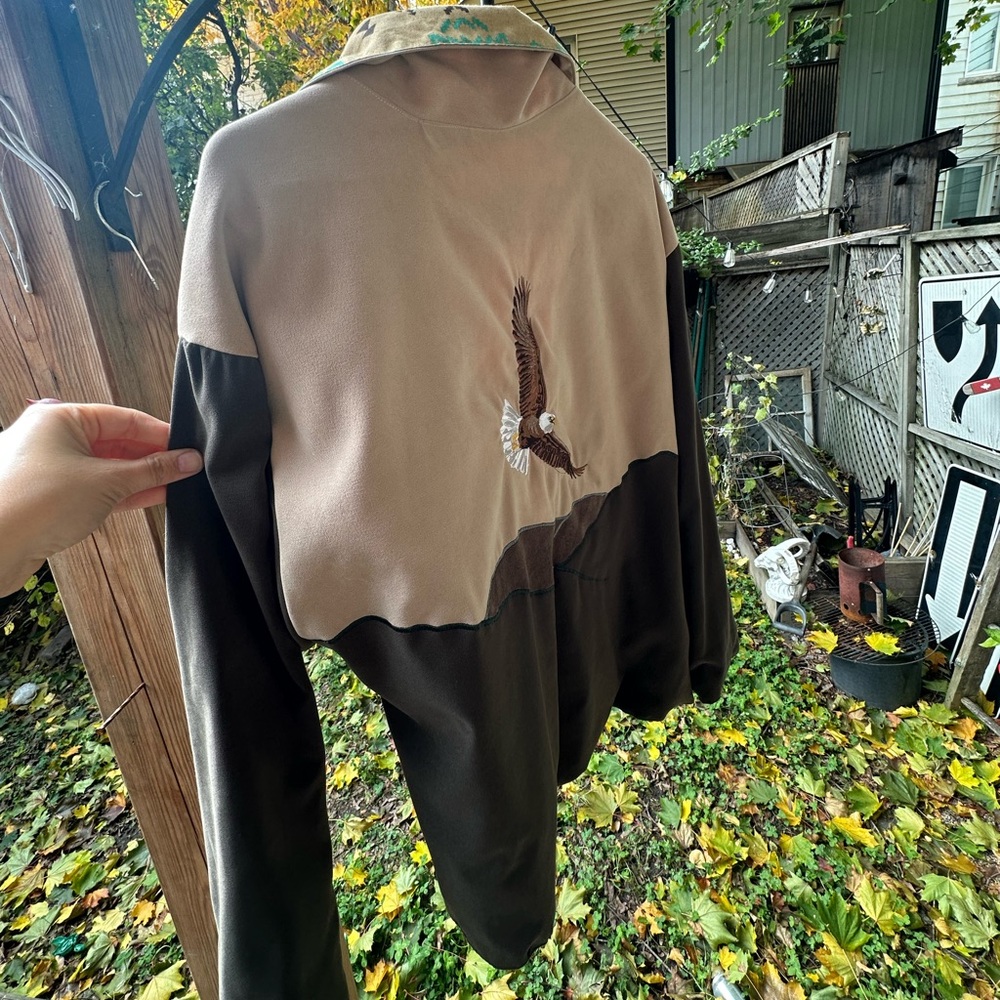 Eagle Embroidered Two-Tone reversible western Jacket